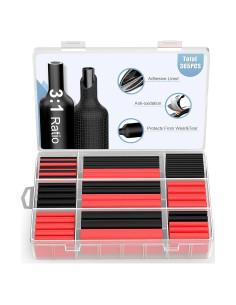 Kit de Tubo Termoretractil ELECFUN 365 pcs - Adhesivo 3:1