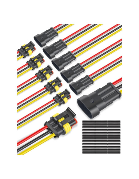 Conector Impermeable 3 Pines NAOEVO 16 AWG para Coche Barco