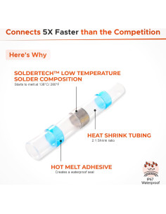 Kit de Conectores de Soldadura Solderstick 100 Piezas AWG 2