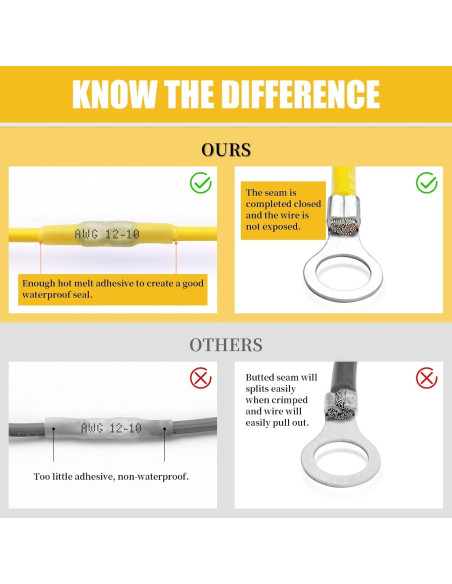 Kit 300 Conectores Termocontraíbles Camtek AWG 22-10 Impermeables