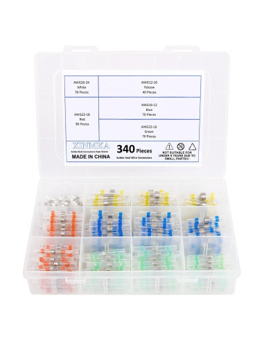 Kit de Conectores de Cable Termocontraíble YNEGSDE 340PCS Impermeables