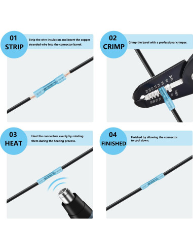 Kit de Conectores Térmicos a Prueba de Agua Denninal 240 Piezas