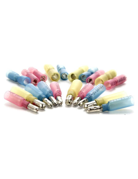 Kit 300 Conectores de Bala Termocontraíbles Camtek Aislados