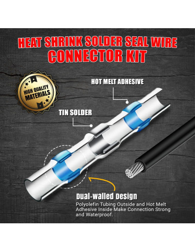 Kit de Conectores de Cable TMH 120 Piezas Aislados y Sellados