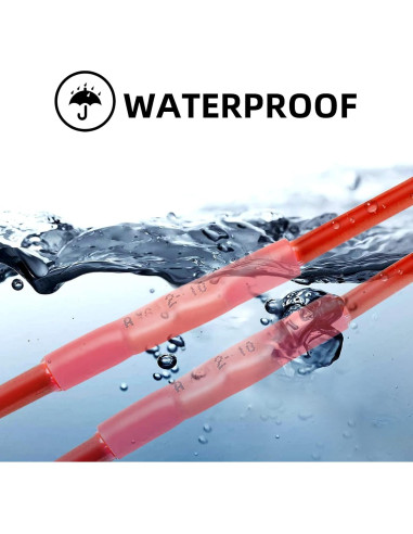 Kit de 300 Conectores Termoretráctiles Onsski Rojo A.W.G 22-16