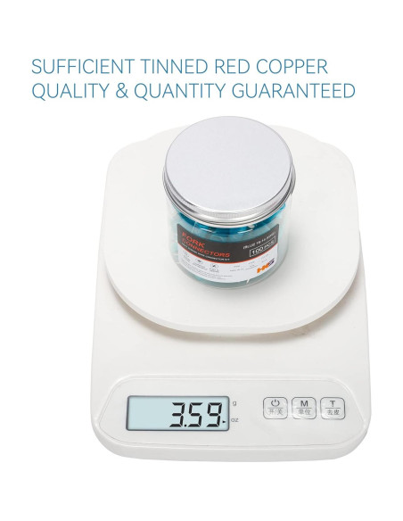 Conectores de Horquilla HKS 100PCS Azul 16-14 Gauge Termorretráctil