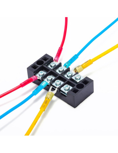 Conectores de Horquilla HKS 100PCS Azul 16-14 Gauge Termorretráctil