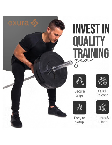 Collares de Resorte Exura 2 Pares 25mm y 50mm para Barra