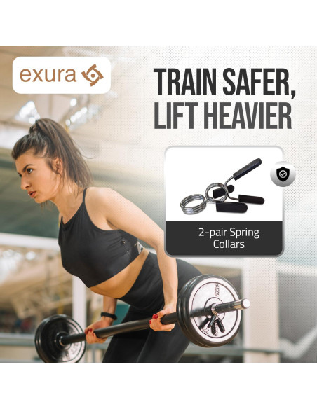 Collares de Resorte Exura 2 Pares 25mm y 50mm para Barra
