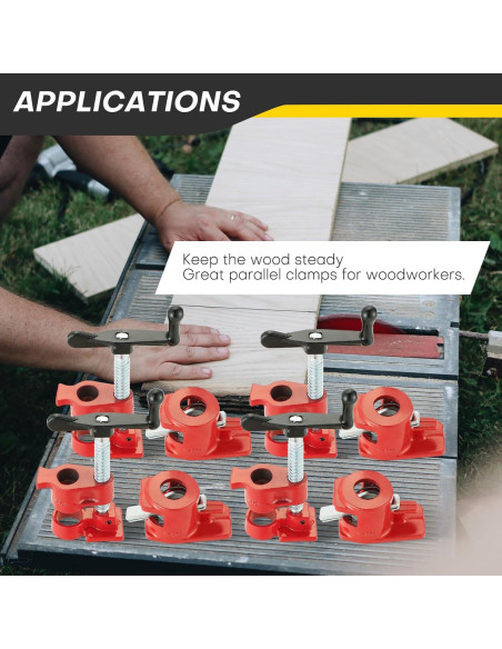 Juego de Abrazaderas de Tubo Acymner 4 Pzas 1/2" Hierro Fundido