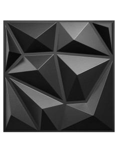 Paquete de 33 Paneles Decorativos 3D LEVOWAY Negro 30.48cm