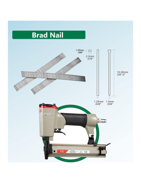 Clavos Brad Galvanizados Meite 18GA 5/8" (5000 Piezas)