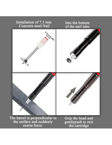 Pistola de Clavos Manual DLronwey con 120 Piezas de Clavos