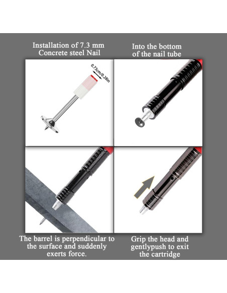 Pistola de Clavos Manual DLronwey con 120 Piezas de Clavos