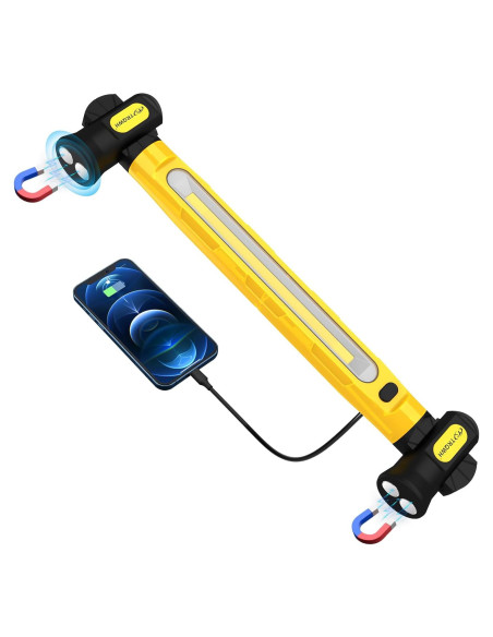 Luz de Trabajo LED TRQWH 3200LM Recargable Magnética 6000mAh
