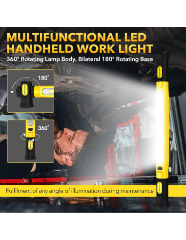 Luz de Trabajo LED TRQWH 3200LM Recargable Magnética 6000mAh