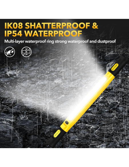 Luz de Trabajo LED TRQWH 3200LM Recargable Magnética 6000mAh