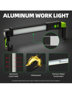 Luz de Trabajo LED Magnética Autofield 1500LM Recargable 4400mAh 2