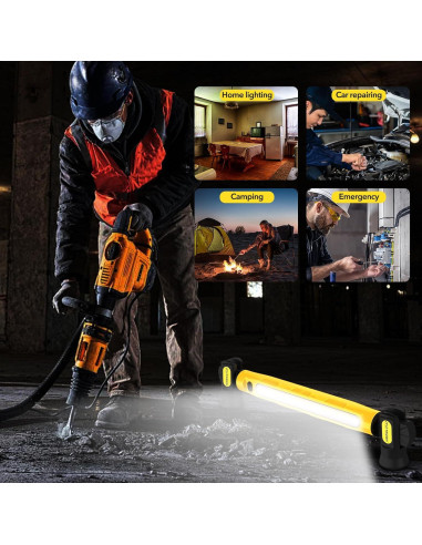 Luz de Trabajo LED TRQWH 3200LM Recargable Magnética 6000mAh