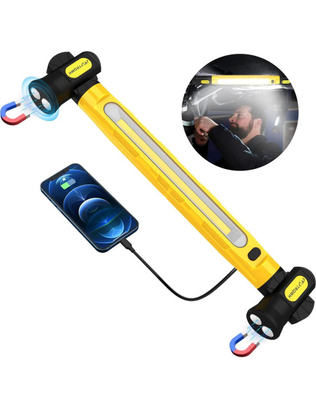 Luz de Trabajo LED TRQWH 3200LM Recargable Magnética 6000mAh