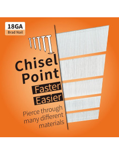 Clavos Brad 18GA Galvanizados PINOZE 5000 Piezas 5 Tamaños 2