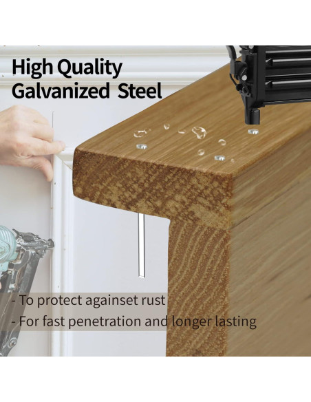 Clavos Brad 18GA Galvanizados PINOZE 5000 Piezas 5 Tamaños