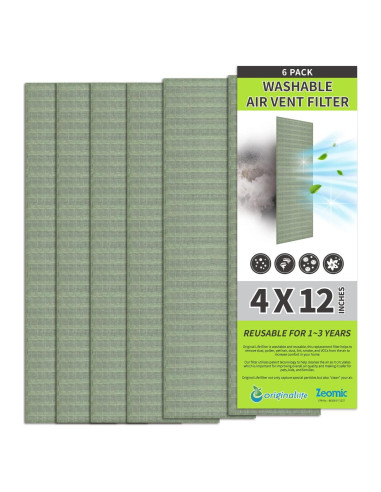 Filtro de Ventilación Lavable Originallife 4x12" Ecológico 6-Pack