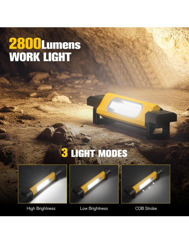 Luz de Trabajo LED Yzoni 2800LM Batería 4400mAh Magnética