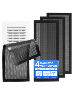 Cubiertas de Ventilación Magnéticas KeeTidy 4x10" Paquete de 4