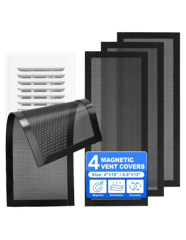 Cubiertas de Ventilación Magnéticas KeeTidy 4x10" Paquete de 4
