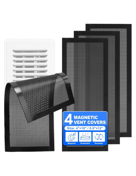 Cubiertas de Ventilación Magnéticas KeeTidy 4x10" Paquete de 4
