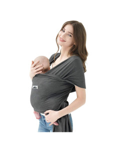Portabebés Baby Wraps Jeroray Gris Melange Ligero y Suave