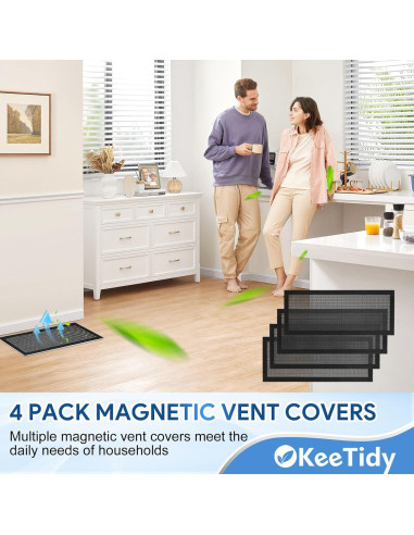 Cubiertas de Ventilación Magnéticas KeeTidy 4x10" Paquete de 4