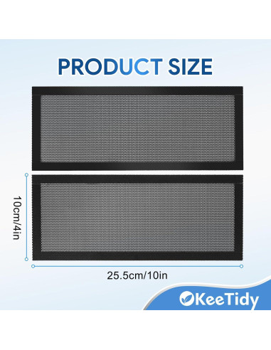 Cubiertas de Ventilación Magnéticas KeeTidy 4x10" Paquete de 4