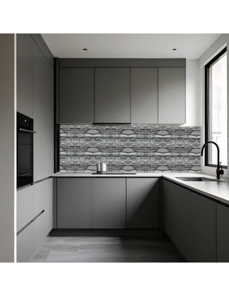 30 Paneles de Pared 3D Autoadhesivos MGY Ladrillo Negro 30x30cm