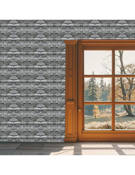 30 Paneles de Pared 3D Autoadhesivos MGY Ladrillo Negro 30x30cm