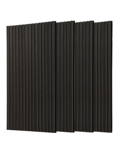 Paneles Acústicos de Madera FORTUNO 4 Pcs 120x60 cm Negro