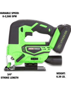 Sierra de calar inalámbrica OEMTOOLS 24489 20V Li-ion 2.0Ah 2