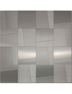 Azulejos Autoadhesivos YMMXGE 10 Piezas 30x30cm Acero Inoxidable 2