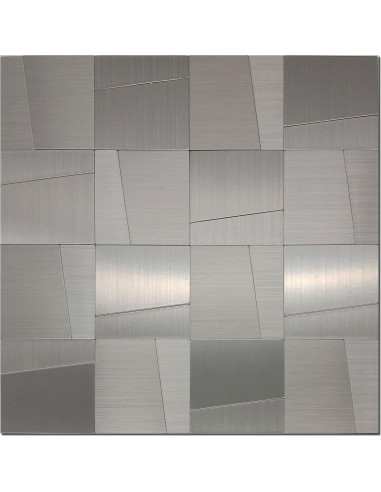 Azulejos Autoadhesivos YMMXGE 10 Piezas 30x30cm Acero Inoxidable