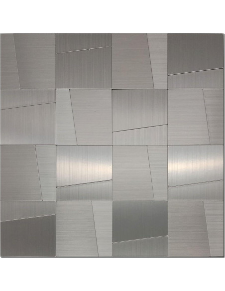 Azulejos Autoadhesivos YMMXGE 10 Piezas 30x30cm Acero Inoxidable