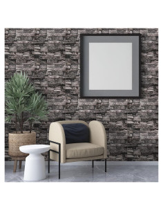 Paneles de Pared 3D Autoadhesivos Orgthin 20 PCS Espuma PE Negro