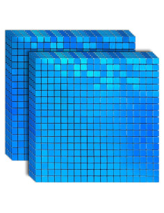 Azulejo Autoadhesivo 3D Weimeisc 30x30 cm Azul Aluminio