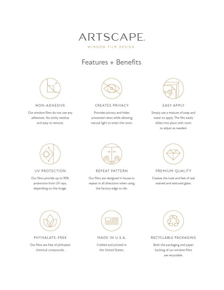 Película de Ventana Decorativa Artscape Saaco 61x91 cm UV