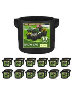 Paquete de 24 bolsas de cultivo de 10 galones ReFeltidolom