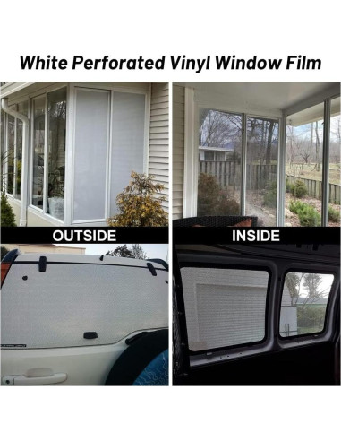 Película de Ventana de Privacidad XhuangTech 30x120cm PVC Blanco