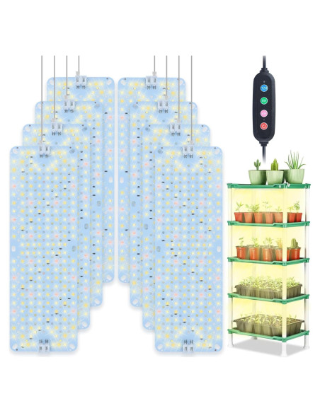 8Pack Luces de Crecimiento LED Orchbloom 80W Espectro Completo