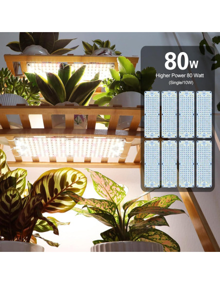 8Pack Luces de Crecimiento LED Orchbloom 80W Espectro Completo