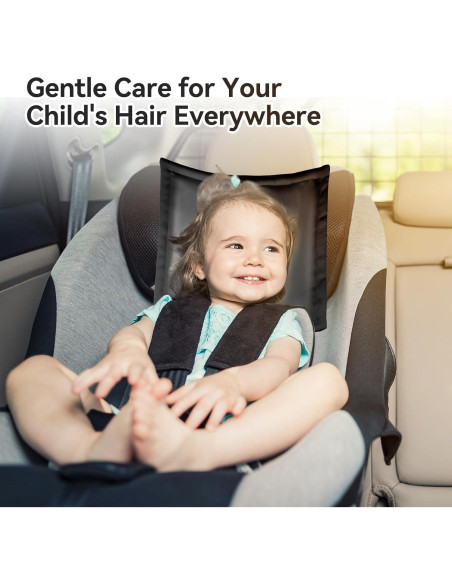 Cubierta de Reposacabezas para Auto Bebé Sprouterie - Satén Negro y Plata