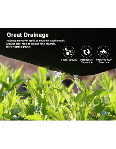 Cama de Jardín Elevada KLEWEE 8 Rejillas 0.91x1.83m Tela